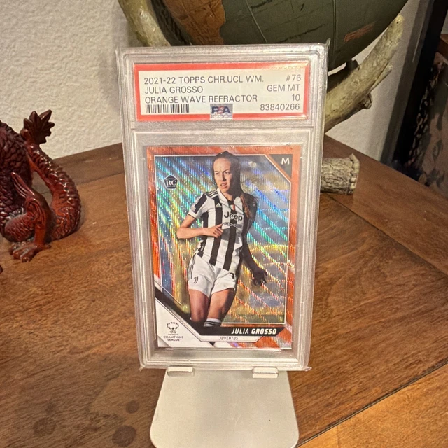 2021 Topps Chrome UWCL Julia Grosso RC Orange Wave Refractor /25 #76 PSA 10 🔥