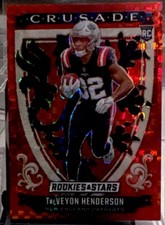 Panini 2025 Rookies & Stars Crusade Red Prizm TreVeyon Henderson RC #19