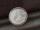 1982 Engelhard 1oz .999 Fine Silver Round, The American Prospector