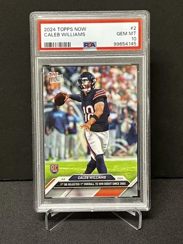 2024 TOPPS NOW #2 CALEB WILLIAMS ROOKIE RC PSA 10