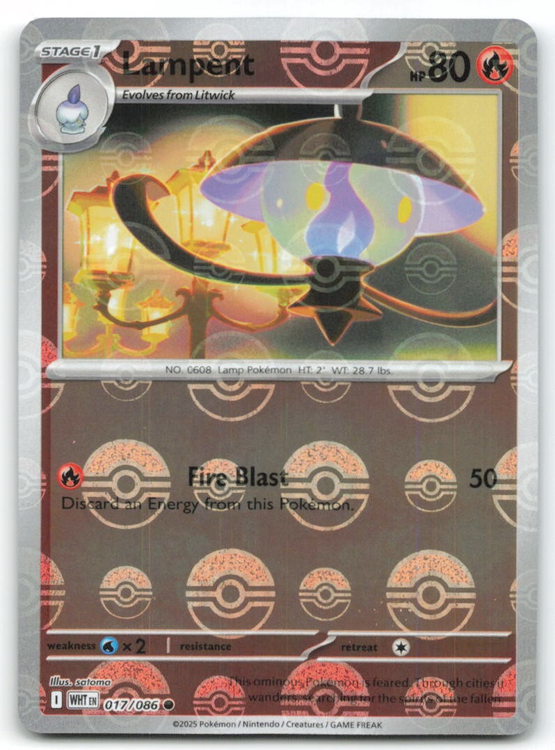 Lampent (Poke Ball Pattern) Common SV: White Flare 017/086 NM