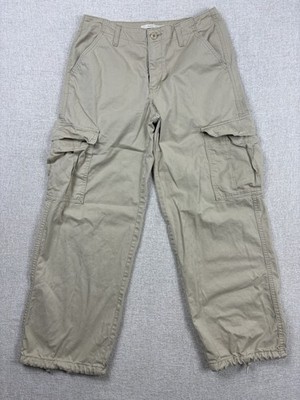 Levis Mens Baggy Cargo Khaki Pants Size 29x30