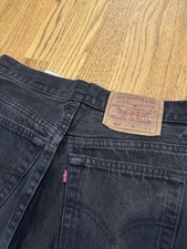 Vintage Levi  s 501 Black Denim Jeans Women  s Size 11 Long Fits 29x26.5 USA Vtg