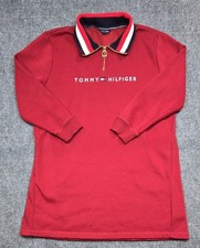 Tommy Hilfiger Women's Adaptive Mock Neck Quarter-Zip Dress Red Size XL