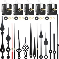 10 Pack Quartz Long Shaft Clock Mechanism Replacement Kit, 5 Pcs High Torque Wal