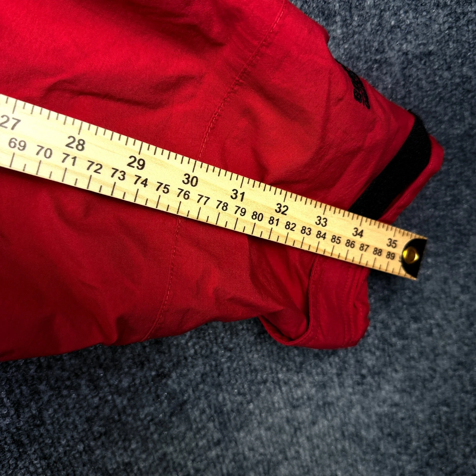 Obermeyer CORE Gore Tex Hooded Ski Jacket Vintage 90s L Red Parka - product detail image 10