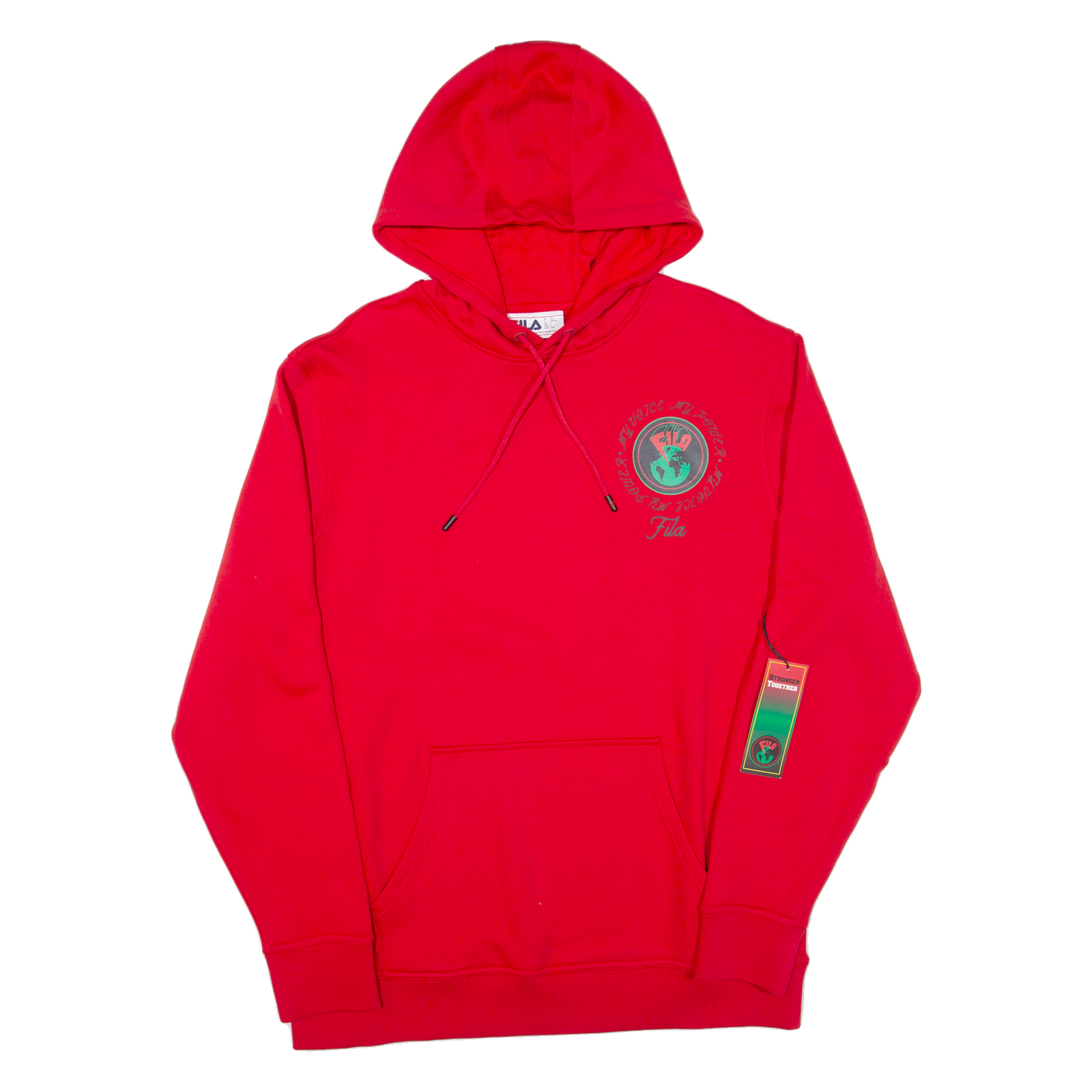 FILA My Power. Felpa con cappuccio rossa uomo My Voice L