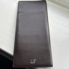 Vintage Dunhill Brown Leather Folding Wallet Card Holder