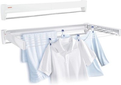 Leifheit Telegant 81 Protect Plus Wand-Wäscheständer, 8,1 m, weiß 