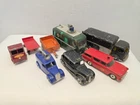 Dinky Supertoys Lot 8 Pieces Farm Equipment, Cars, Bus, Etc Vintage Diecast