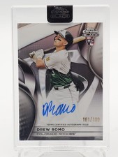 DREW ROMO 2025 TOPPS CHROME BLACK ROOKIE AUTO REFRACTOR /199 #CBA-DR RC Q6785