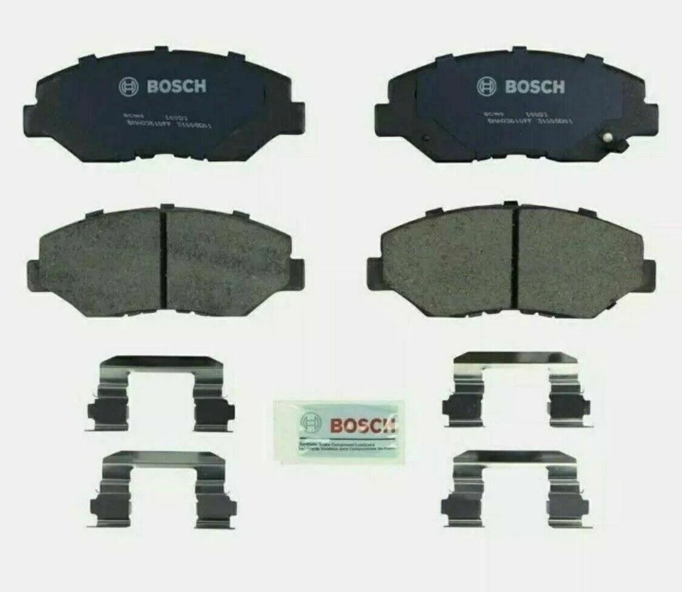 Pastillas de freno de disco delanteras de cerámica premium Bosch QuietCast BC943 Honda Accord & Pilot Foto 2 de 4
