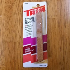 Vintage Trim Emery Boards 10 Count 4.5" Purse Size 12-25B Made In The USA (W)