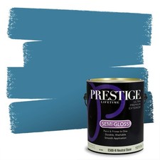 PRESTIGE Exterior Paint & Primer Pacific Blue Semi-Gloss 1 Gallon
