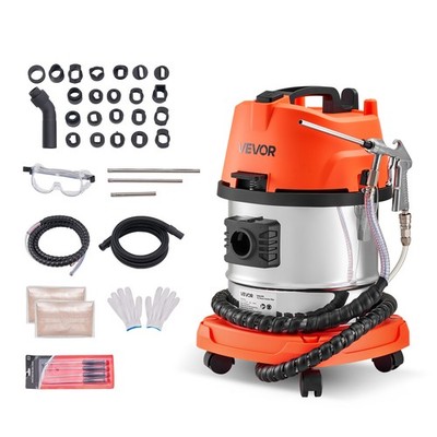 VEVOR Walnut Blaster 13L 1200W Automotive Engine Carbon Cleaner with 23 Adapters