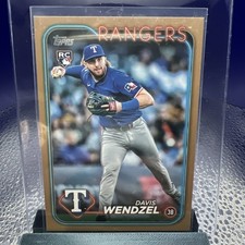 2024 Topps Update 1319/2024 Gold Davis Wendzel RC Texas Rangers