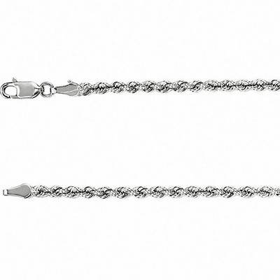 14K White Gold Rope Chain, 18 Inches Long 3 mm - CH957 | eBay