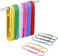 Super Large Paper Clips Vinyl Coated - 40 Pcs 4 Inch Jumbo Paperclips Colored f