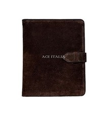 iPAD 2 3 & 4 Brown Suede Cowhide Luxury Real Genuine Leather Cover Case Stand