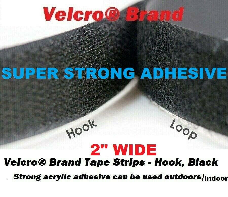 1 Inch Black Self-Adhesive Hook and Loop Tape - 5 Yards