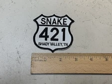 CUSTOM MADE Embroidered Snake 421 Biker Patch  IRON ON AND/OR SEW ON