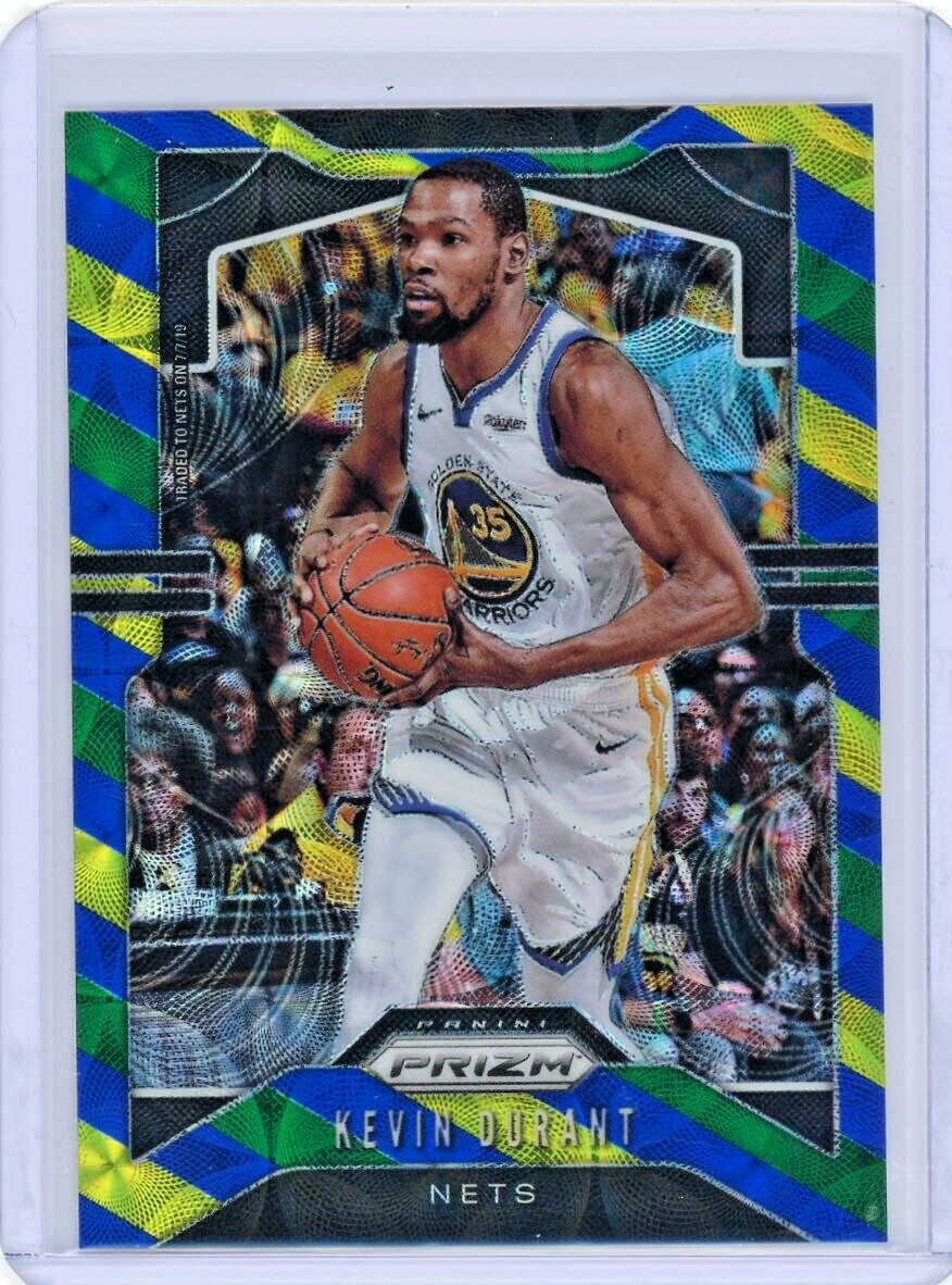2019-20 Panini Prizm - Kevin Durant #210 Choice Blue Yellow & Green Prizm SP