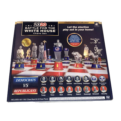 2020 Battle for the White House Chess Set Limited Edition Dems vs. Reps NIB NEW