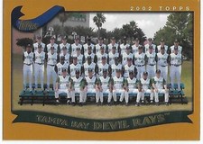 2002 Topps Baseball Team Picture Tampa Bay Devil Rays