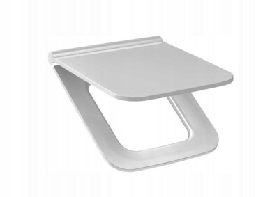 Ramm Toilettensitz kompatibel mit Roca Debba Slim, Soft Close, weiß