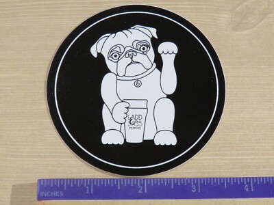 3.5'' BEER Brewery STICKER ~ LADD & LASS Brewing ~ Seattle, WASHINGTON ~ Sad Dog!