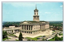 Nashville TN Tennessee State Capitol Building Aerial Unposted Chrome Postcard