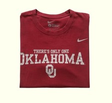 NIKE OU OKLAHOMA SOONERS VTG 90s Y2K FOOTBALL RED MENs T SHIRT MENs SZ L 2009