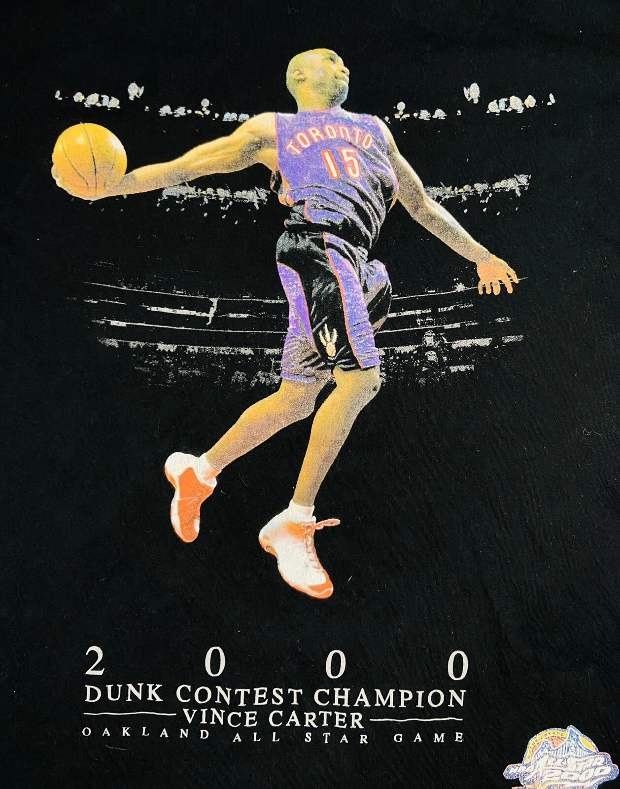 Mitchell & Ness Vince Carter Raptors Retro 2000 Slam Dunk Contest Shirt; M