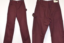 vintage 70s WRANGLER EGGPLANT CARPENTER DEADSTOCK MEN'S PANTS 27 X 32