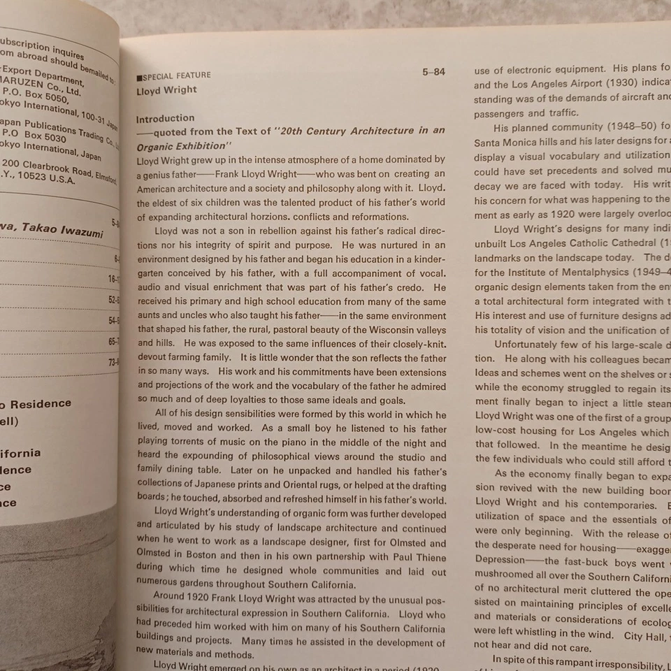 SD Architect Lloyd Wright His Life and Works SD Space Design 1979 - Image 4 of 4