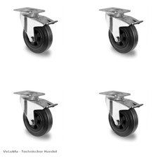 Rolki transportowe 80 100 125 160 200 mm Rolki skrętne Rolki do dużych obciążeń Koło z pełnej gumy