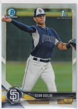 2018 BOWMAN CHROME 1ST RC REFRACTORS SEAN GUILBE SAN DIEGO PADRES FIRST Z372