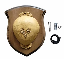 Whitetail Deer Antler Mounting Kit, Solid Wood Plaque,  Includes Hardware