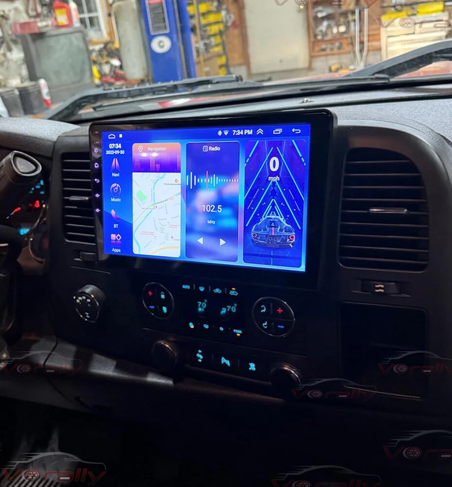 For 08-13 GMC Sierra Chevy Silverado 10.1" Android13 Bluetooth CarPlay Radio GPS - Image 3 of 4