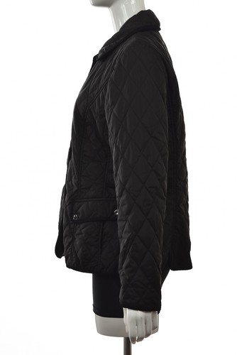 Gerry Weber Womens Jacket Size 40 10 Black Solid Quilted Long Sleeve Outerwear - Picture 3 of 5