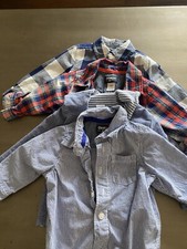 Lot of 4 Oshkosh Bgosh Hoodie And Long Sleeve Shirts 12 M Boy Bundle