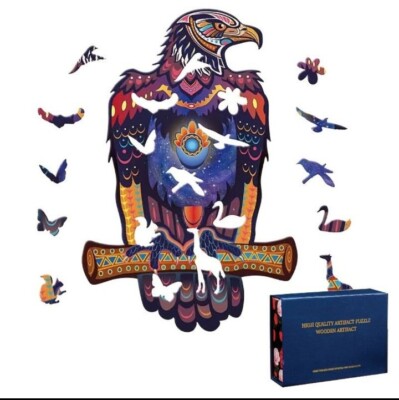 108 Teile Weißkopfseeadler Form Holzpuzzle, 3D Tierpuzzle Spielzeug,...