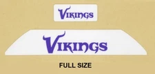 NOS Minnesota Vikings Team Name Bumper Decals - Riddell VSR-4 - 20mil 3M a