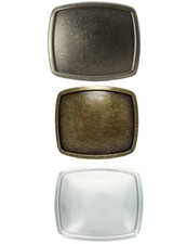 Blank Buckle Plain Vintage Rectangular Belt Buckle fits 1-1/2" 38mm Wide Strap