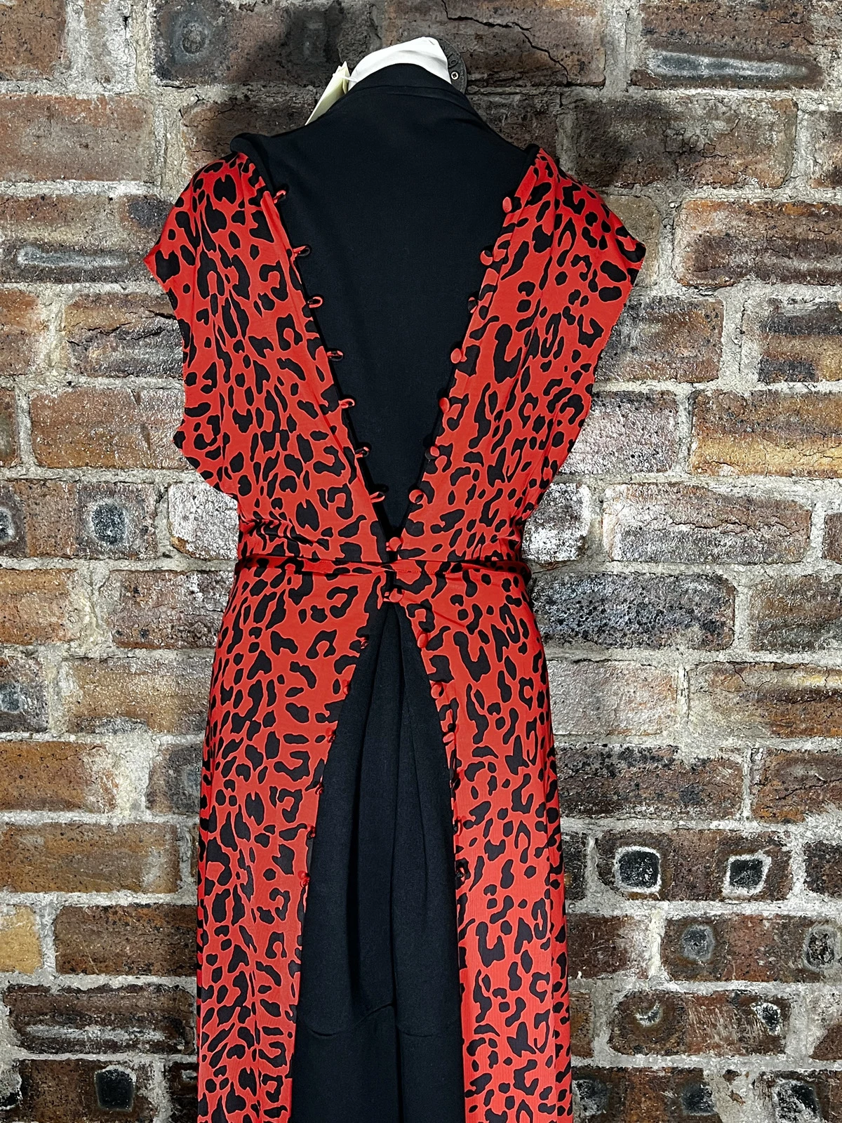 DEMNA GVASALIA FOR VETEMENTS ABITO LUNGO ROSSO NERO PICCOLO NUOVO CON ETICHETTE PREZZO DI LISTINO £1.400