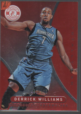 DERRICK WILLIAMS  2012-13 PANINI TOTALLY CERTIFIED TOTALLY RED ROOKIE #220 /499