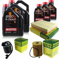 Mann Inspektionspaket 13L Motul 8100 X-Clean+ 5W-30 FüR Mercedes-Benz Sprinter