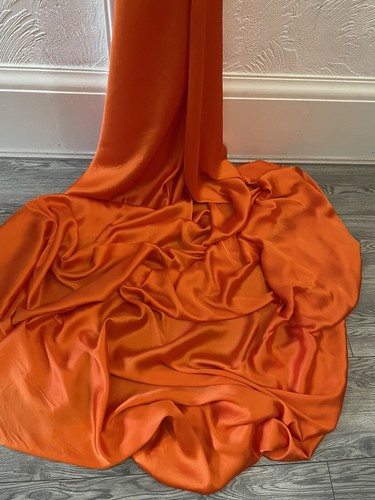 Tela satinada naranja oscuro Charmeuse 58"" precio por metro - Imagen 2 de 2
