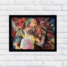 Chester Bennington, Linkin Park Print Game Room, Man Cave Bright painting Art