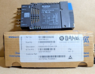 (New) E-T-A Circuit Protection ESS20-002-DC24V-10A, Electronic Circuit Breaker